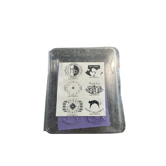 Stampin Up! Seasonal Wood-Mounted Rubber Stamps Set Of 6 - Picture 2 of 3